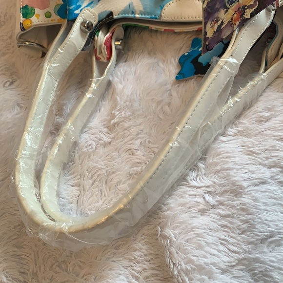 Sharif Genuine Leather Floral Handbag NWT - Picture 11 of 13